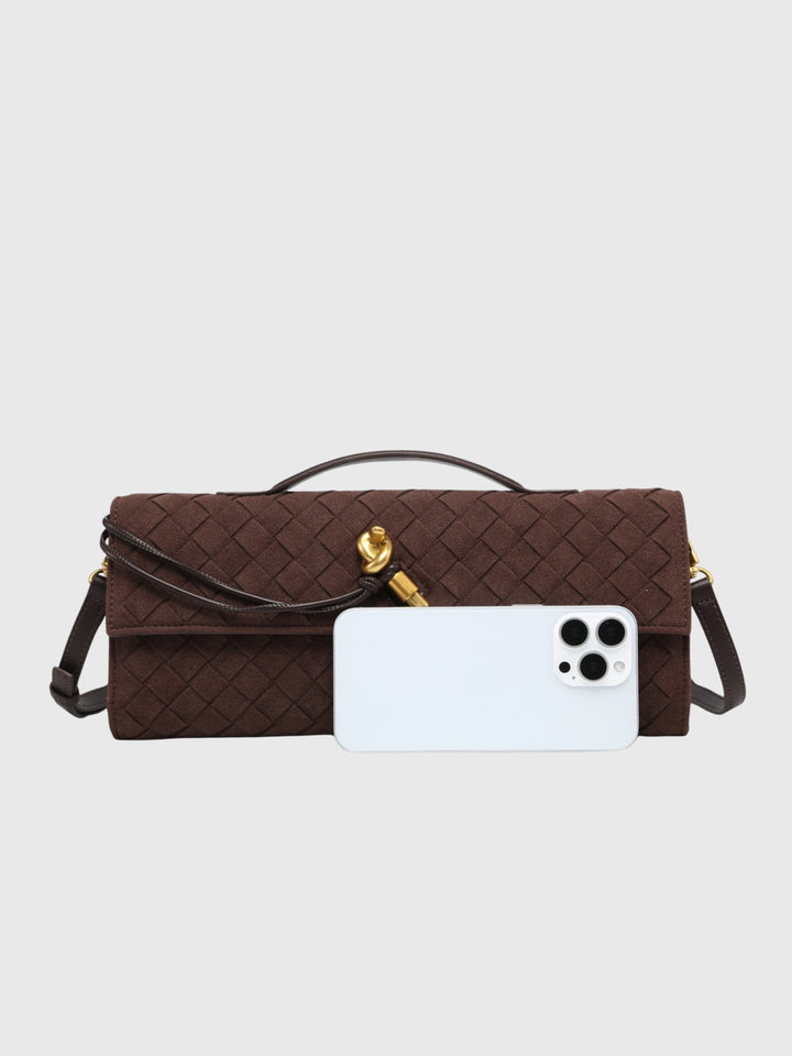 Cherry | Clutch in Suede Intrecciato di Lusso
